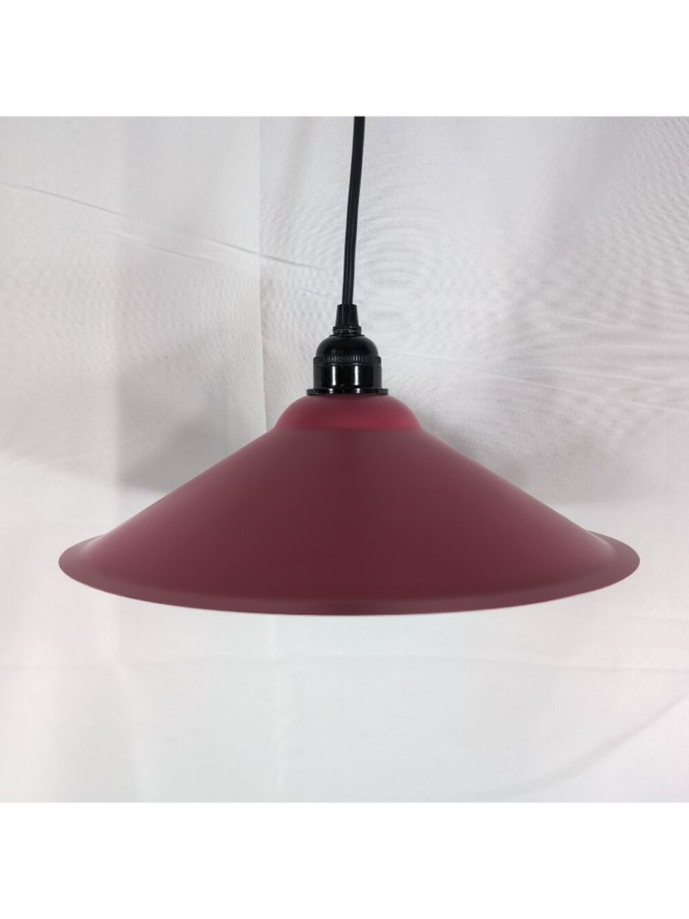 IKEA Lyra T501 Red Pendant Ceiling Light Lamp Vintage PostModern 12" Metal Shade